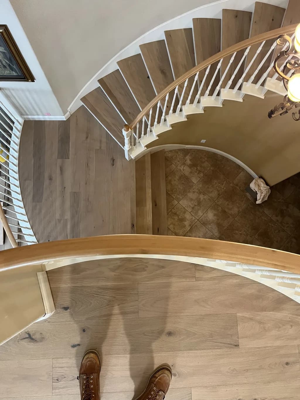 Hardwood — Curved Staircase
