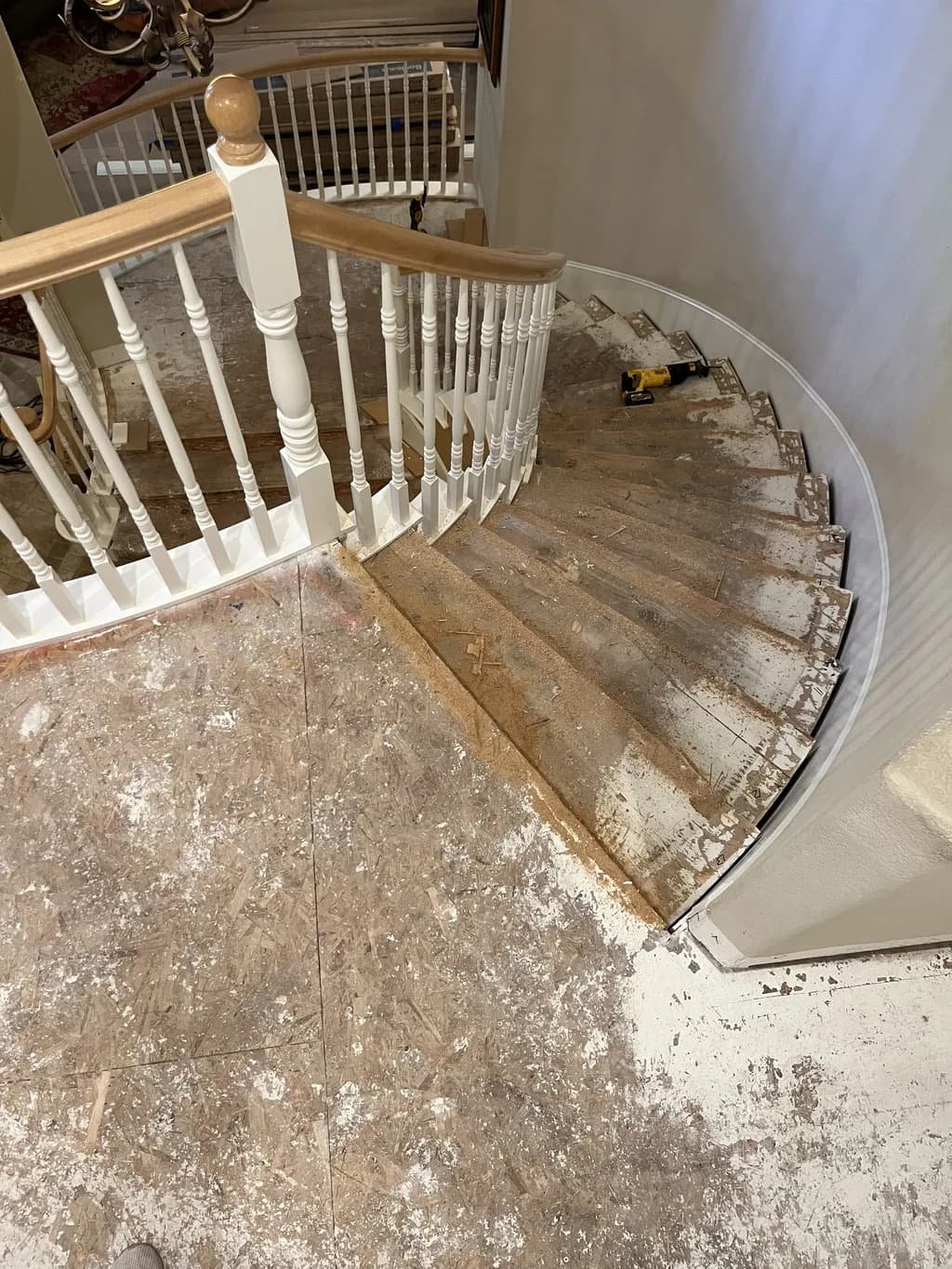 Hardwood — Curved Staircase Installation