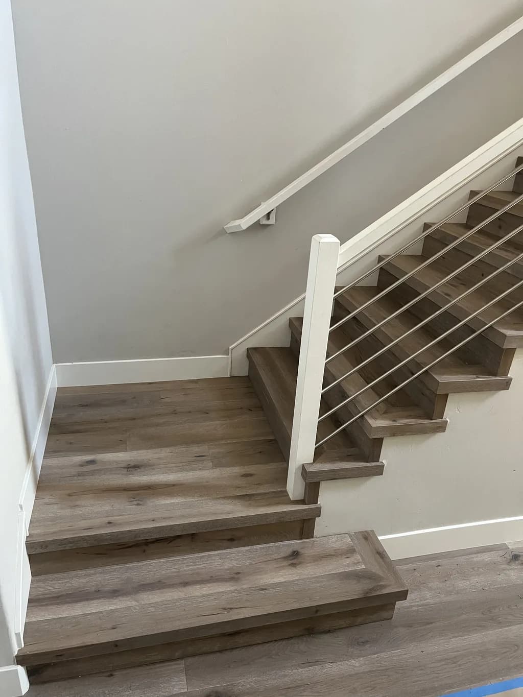 Hardwood — Floating Staircase