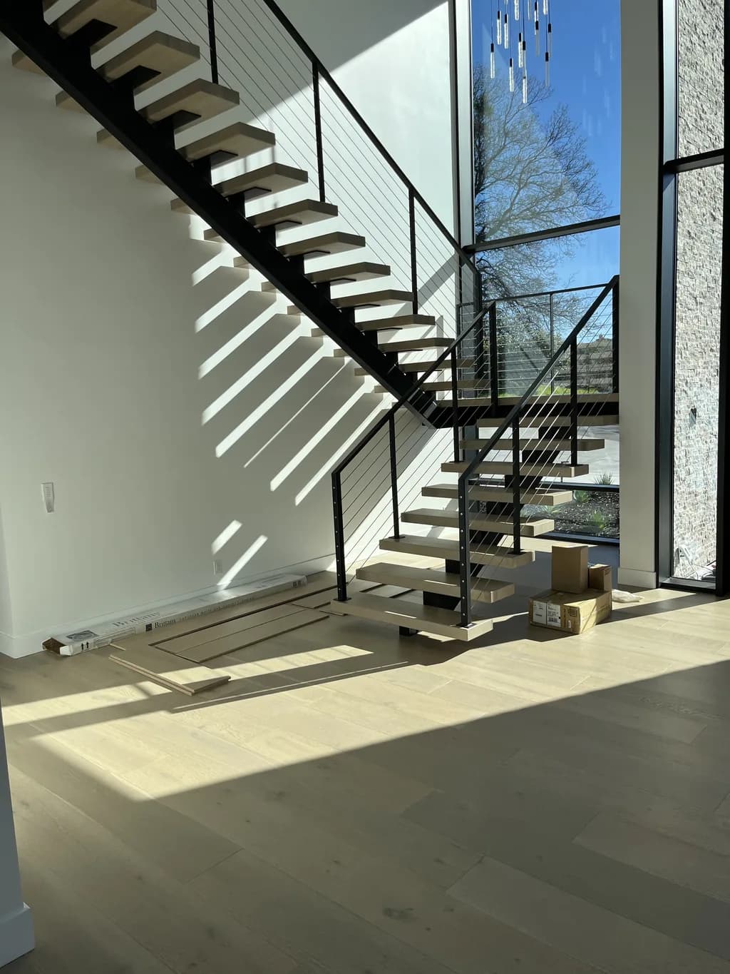 Hardwood — Floating Staircase