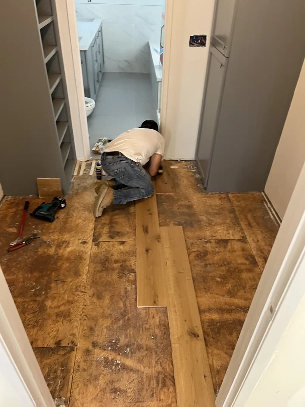 Hardwood — Installation in Progress