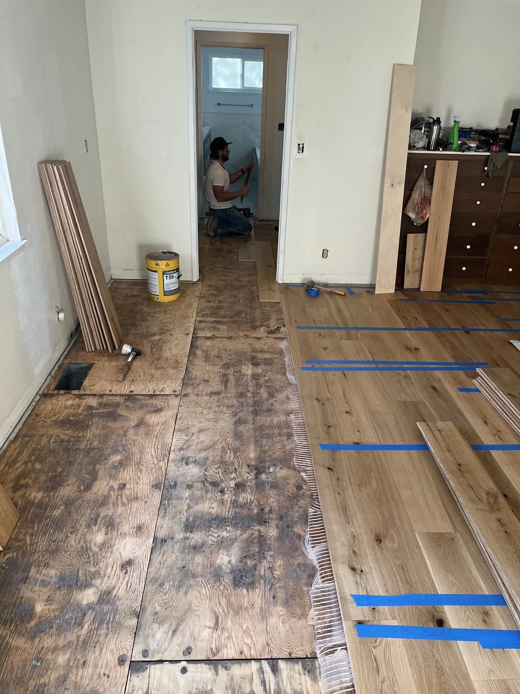 Hardwood — Installation in Progress