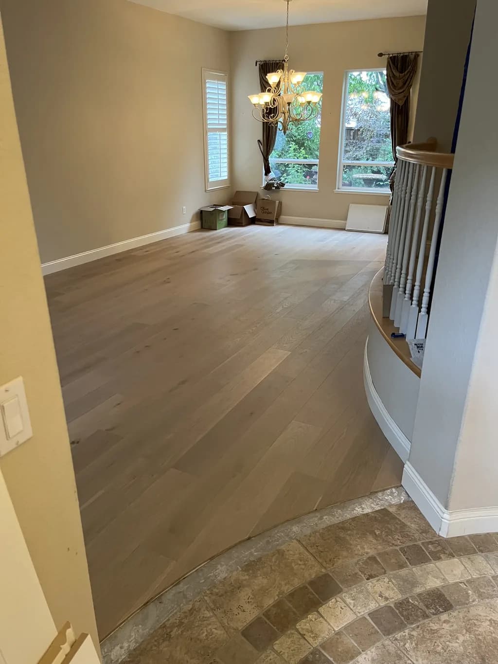 Hardwood — Living Room & Staircase