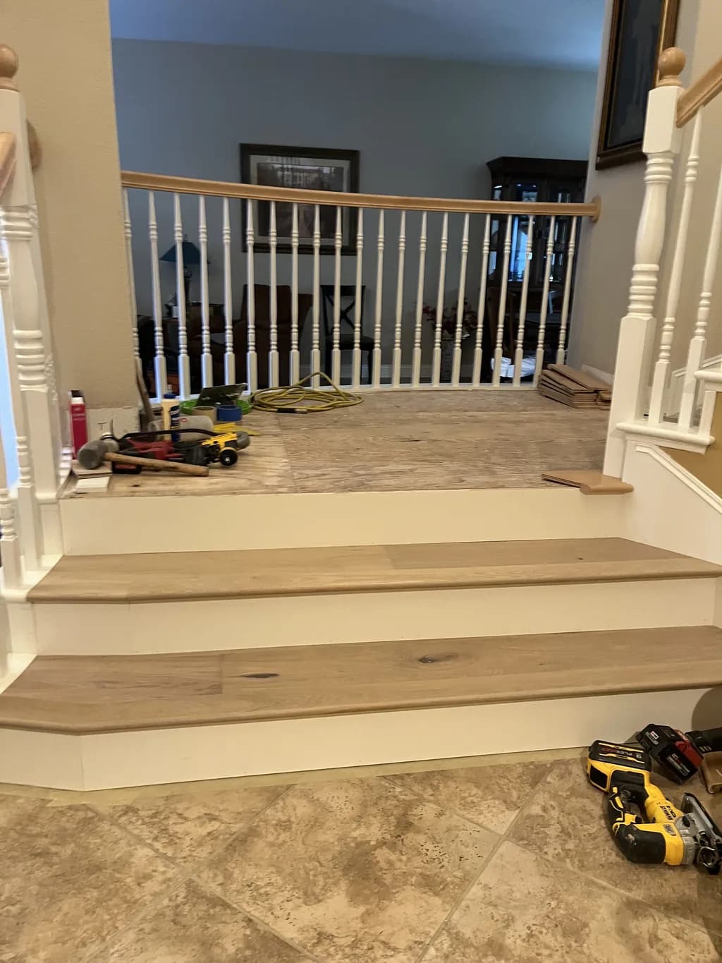 Hardwood — Stair Landing Installation