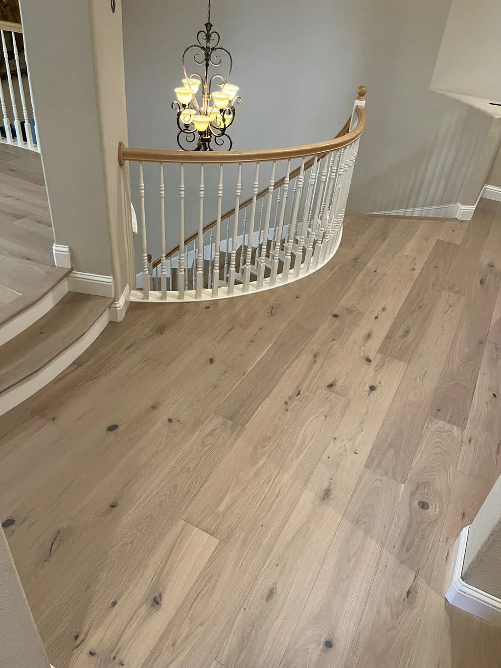 White Oak Hardwood — Great Room & Landing